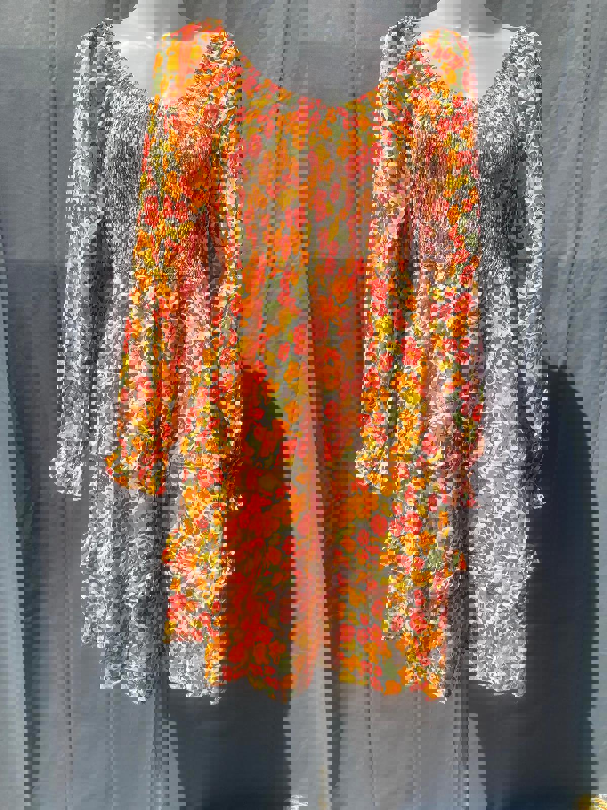 summer floral long sleeve dress