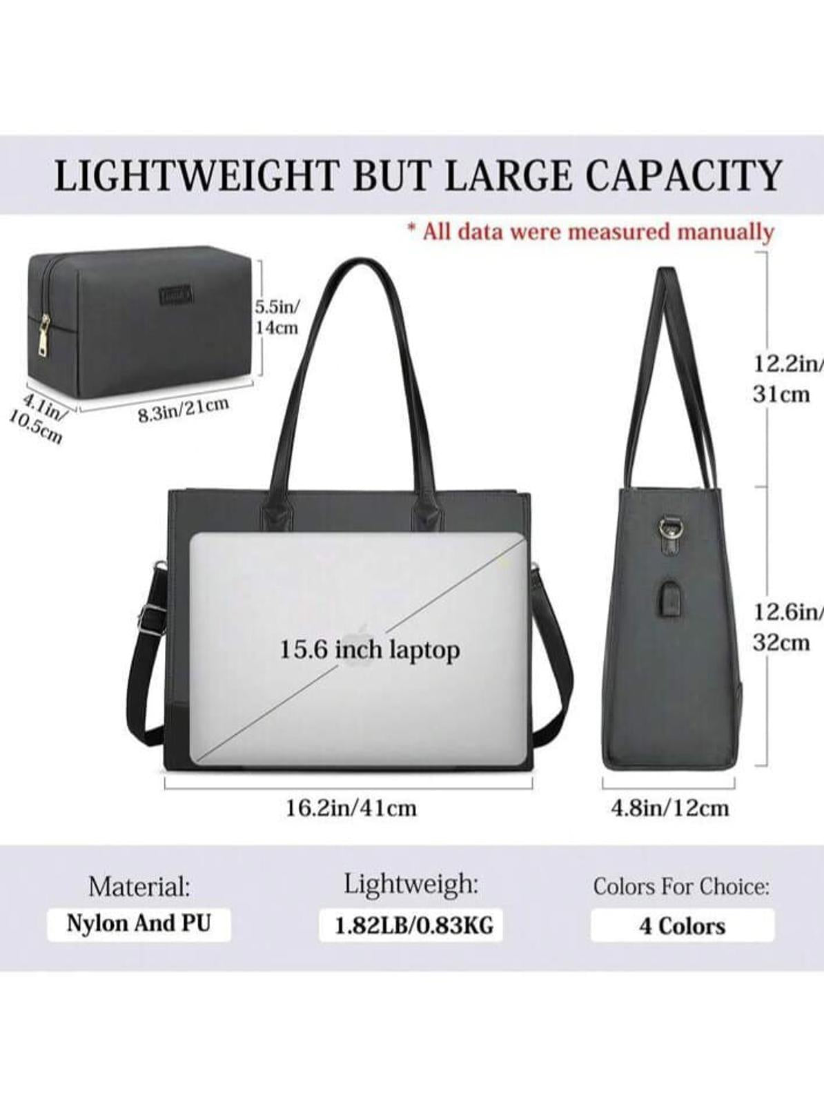 NUBILY - Designer Laptop Bags For Women - 15.6 Inch Large Waterproof Bag, New.