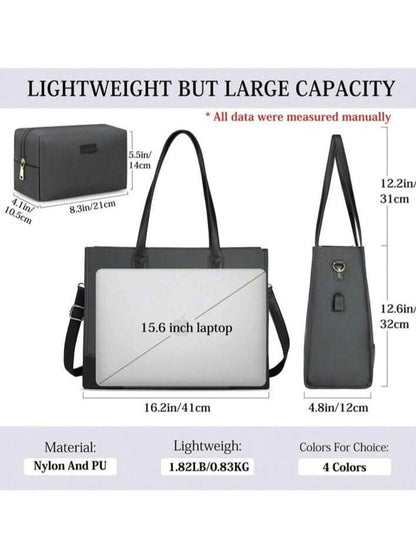 NUBILY - Designer Laptop Bags For Women - 15.6 Inch Large Waterproof Bag, New.