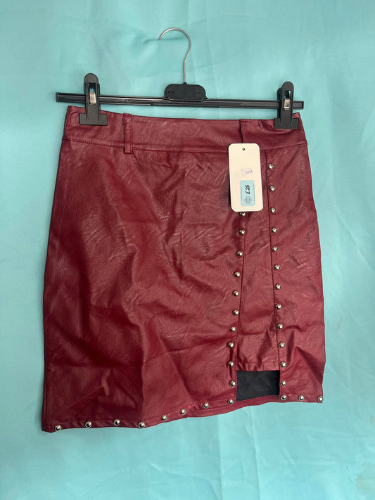 faux leather skirt 1233