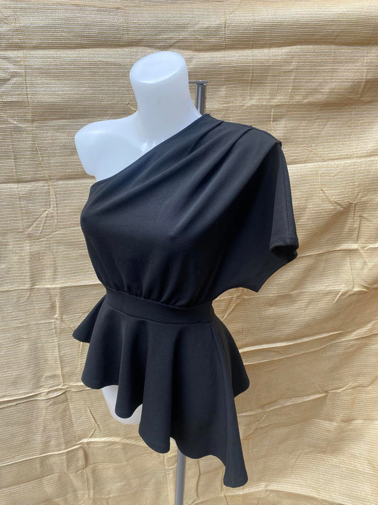 Lovely of the shoulder asymmetrical top 1210