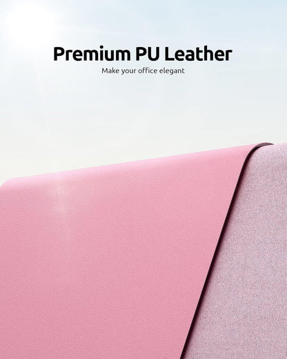 YSAGi PU Leather Desk Mat, Large Mouse Mat, Non-Slip Desk Pad Desk Protector Mat
