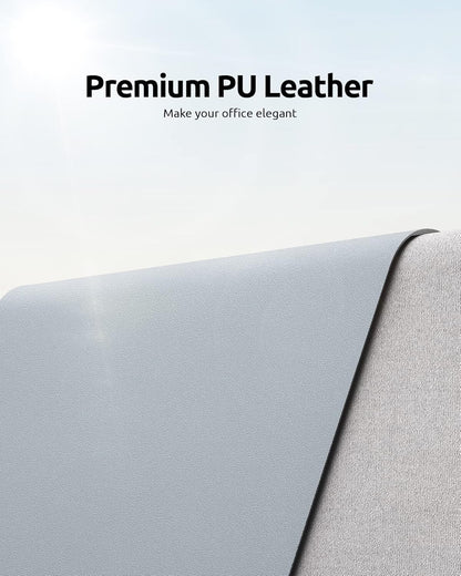 YSAGi PU Leather Desk Mat, Large Mouse Mat, Non-Slip Desk Pad Desk Protector Mat