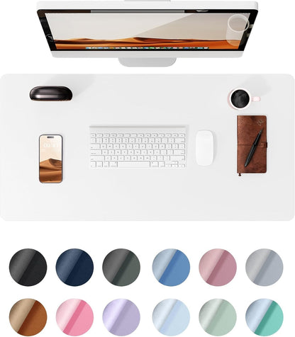 YSAGi PU Leather Desk Mat, Large Mouse Mat, Non-Slip Desk Pad Desk Protector Mat