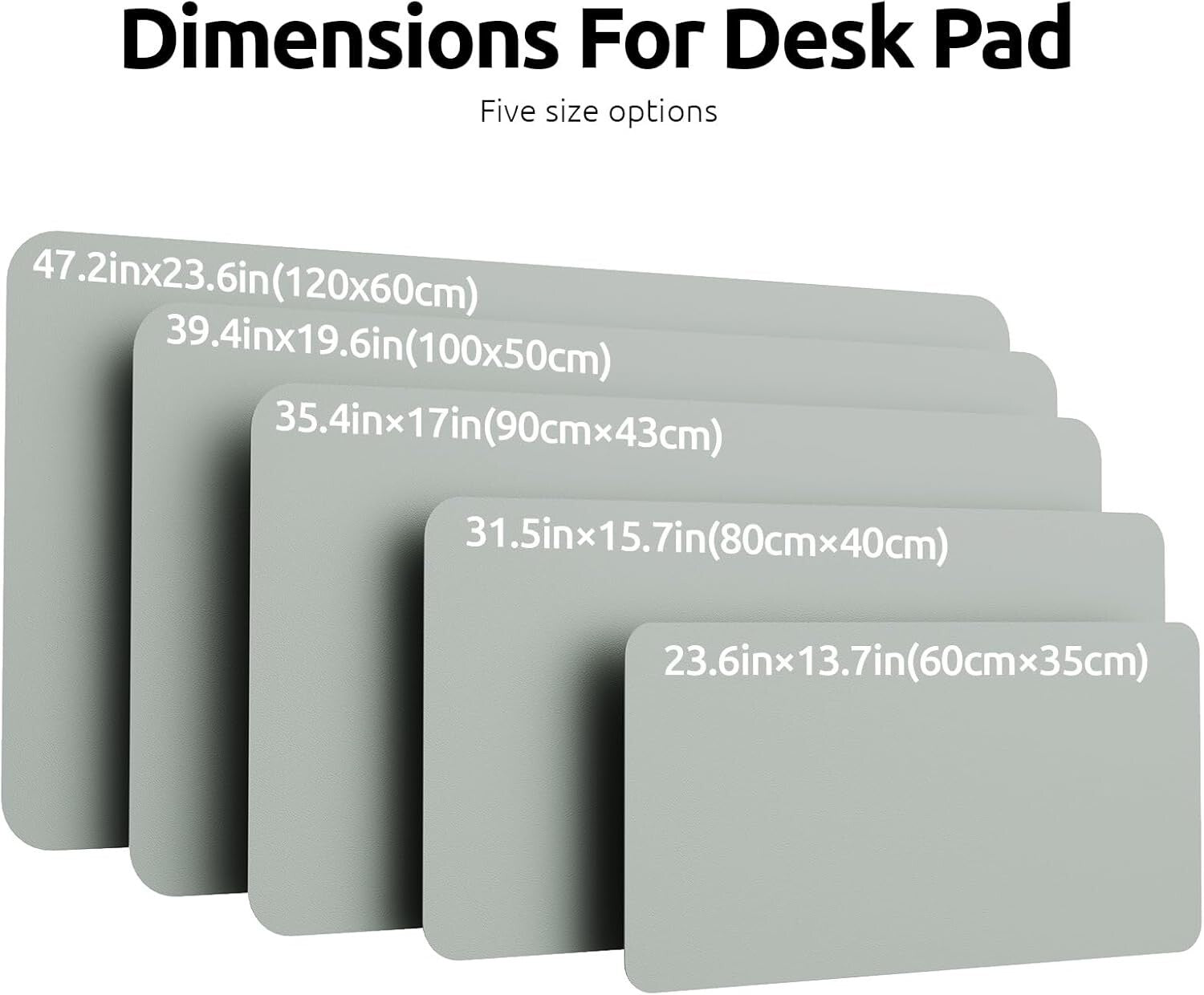 YSAGi PU Leather Desk Mat, Large Mouse Mat, Non-Slip Desk Pad Desk Protector Mat