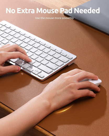 YSAGi PU Leather Desk Mat, Large Mouse Mat, Non-Slip Desk Pad Desk Protector Mat