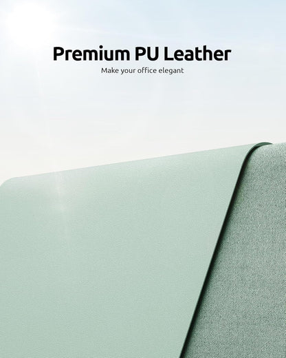 YSAGi PU Leather Desk Mat, Large Mouse Mat, Non-Slip Desk Pad Desk Protector Mat