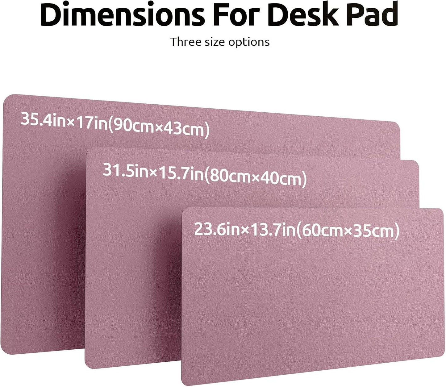 YSAGi PU Leather Desk Mat, Large Mouse Mat, Non-Slip Desk Pad Desk Protector Mat