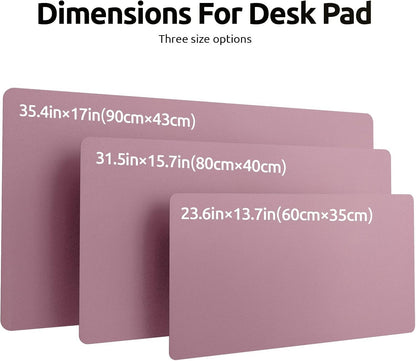 YSAGi PU Leather Desk Mat, Large Mouse Mat, Non-Slip Desk Pad Desk Protector Mat