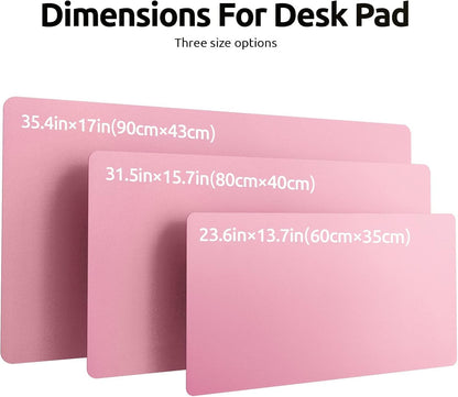 YSAGi PU Leather Desk Mat, Large Mouse Mat, Non-Slip Desk Pad Desk Protector Mat