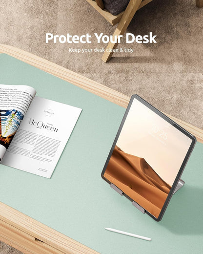 YSAGi PU Leather Desk Mat, Large Mouse Mat, Non-Slip Desk Pad Desk Protector Mat