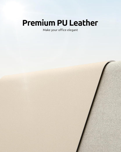 YSAGi PU Leather Desk Mat, Large Mouse Mat, Non-Slip Desk Pad Desk Protector Mat