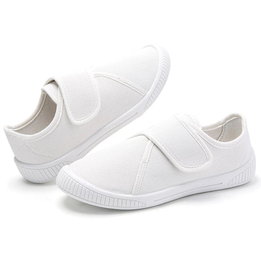 Kids Trainers Hook and Loop PE Pumps School Shoes Gym Plimsolls children