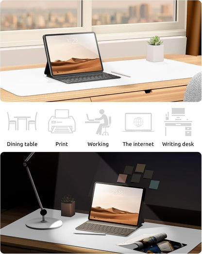 YSAGi PU Leather Desk Mat, Large Mouse Mat, Non-Slip Desk Pad Desk Protector Mat