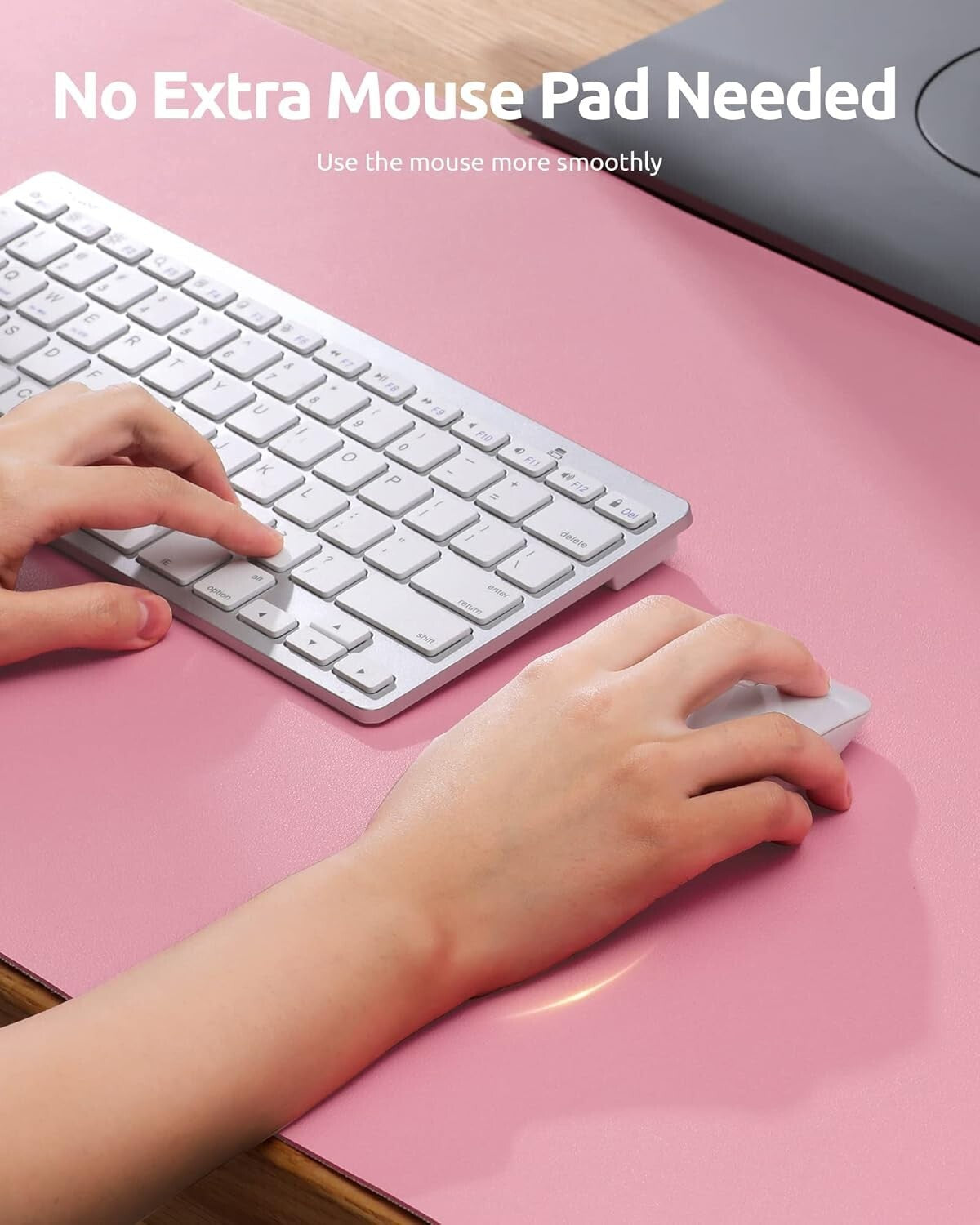 YSAGi PU Leather Desk Mat, Large Mouse Mat, Non-Slip Desk Pad Desk Protector Mat