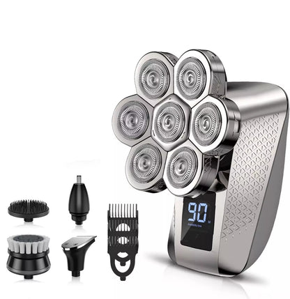 Vexloria - Head Shavers for Bald Men Waterproof Rechargeable Rotary 5 in 1