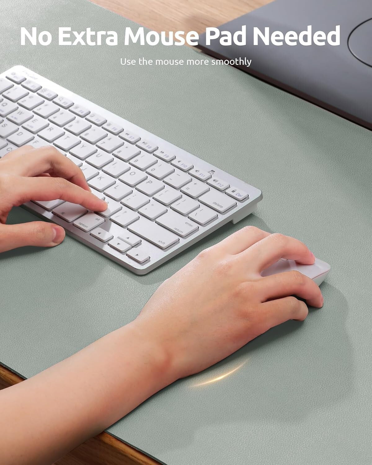 YSAGi PU Leather Desk Mat, Large Mouse Mat, Non-Slip Desk Pad Desk Protector Mat