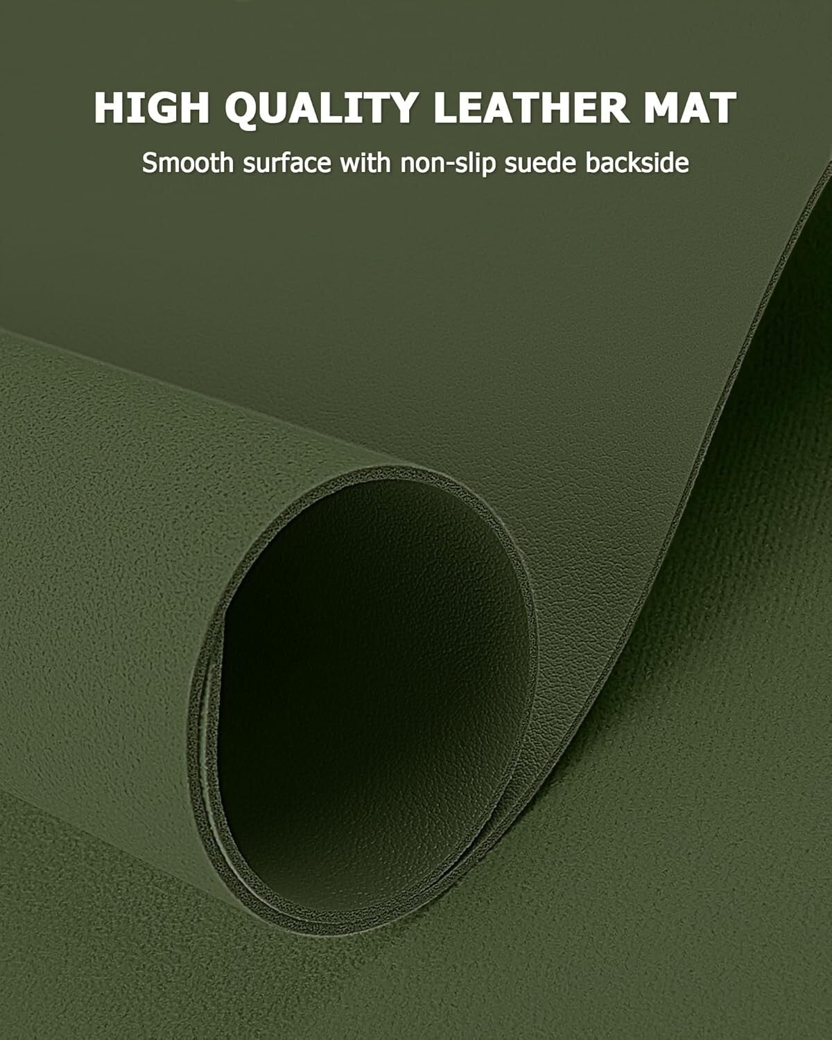 YSAGi PU Leather Desk Mat, Large Mouse Mat, Non-Slip Desk Pad Desk Protector Mat
