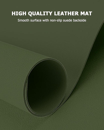 YSAGi PU Leather Desk Mat, Large Mouse Mat, Non-Slip Desk Pad Desk Protector Mat