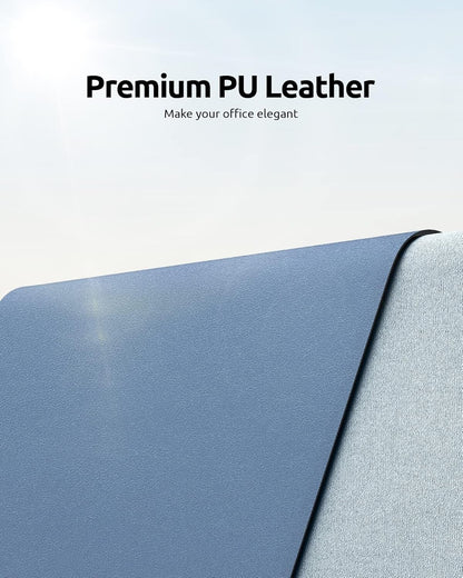 YSAGi PU Leather Desk Mat, Large Mouse Mat, Non-Slip Desk Pad Desk Protector Mat