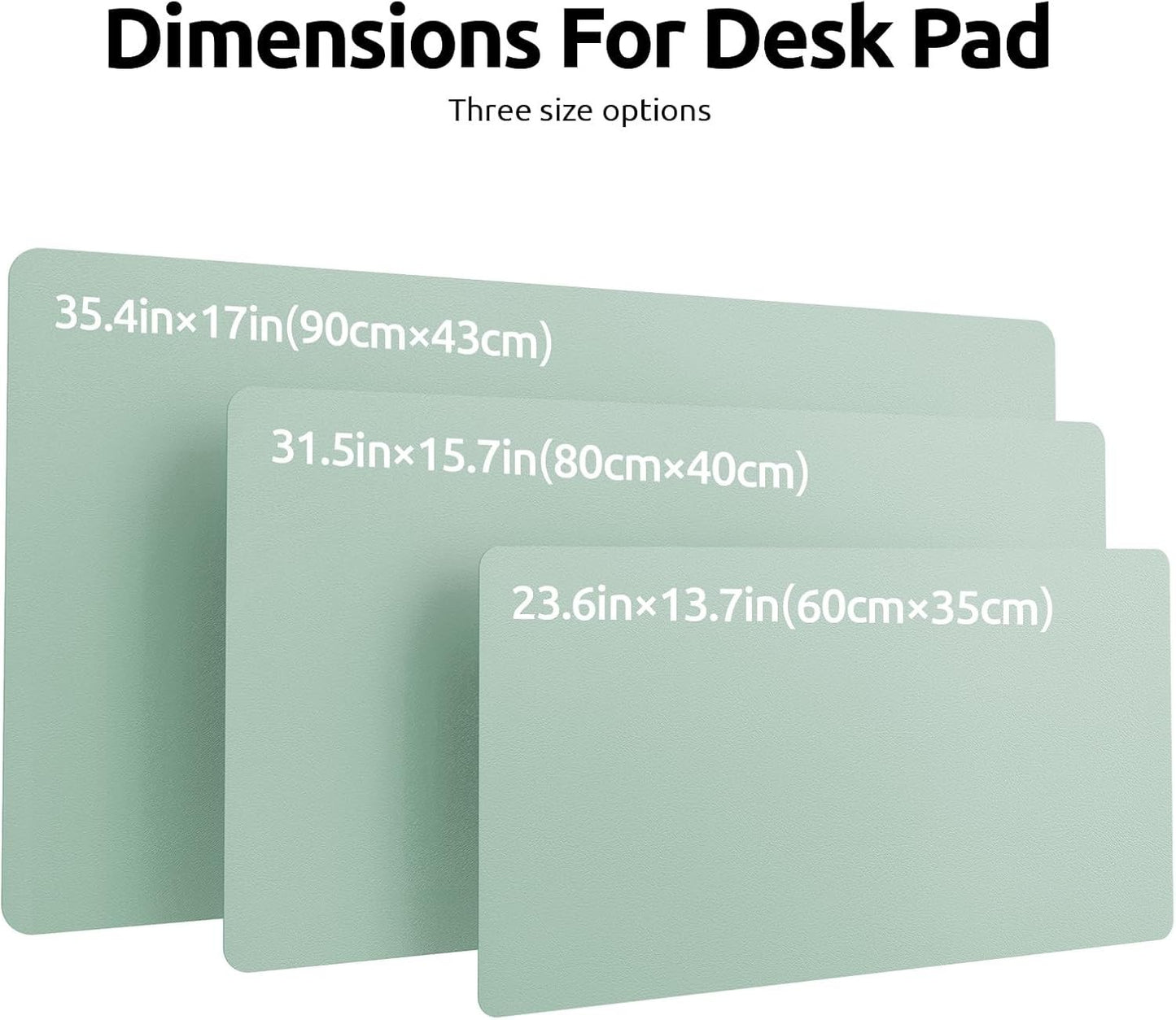 YSAGi PU Leather Desk Mat, Large Mouse Mat, Non-Slip Desk Pad Desk Protector Mat