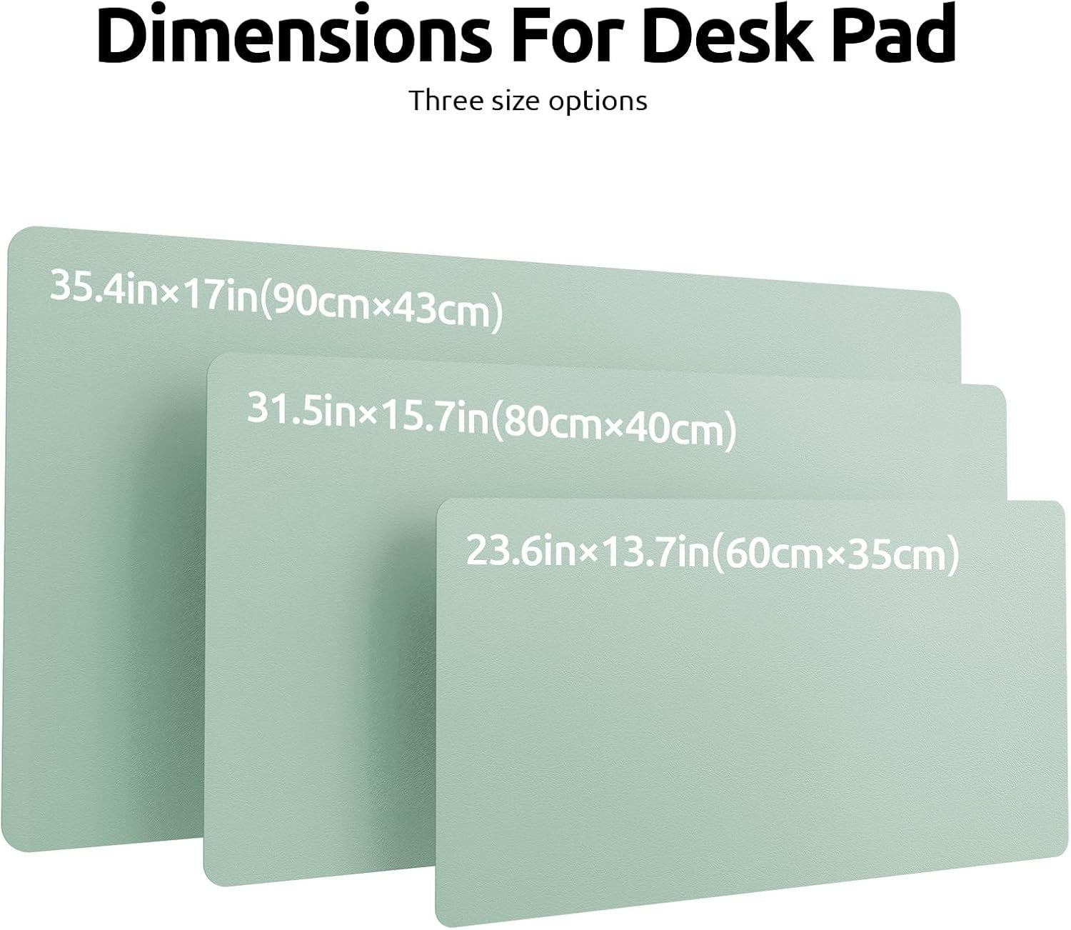 YSAGi PU Leather Desk Mat, Large Mouse Mat, Non-Slip Desk Pad Desk Protector Mat