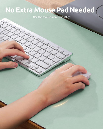YSAGi PU Leather Desk Mat, Large Mouse Mat, Non-Slip Desk Pad Desk Protector Mat