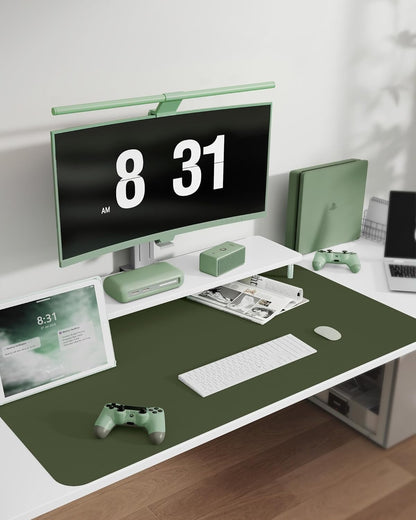 YSAGi PU Leather Desk Mat, Large Mouse Mat, Non-Slip Desk Pad Desk Protector Mat