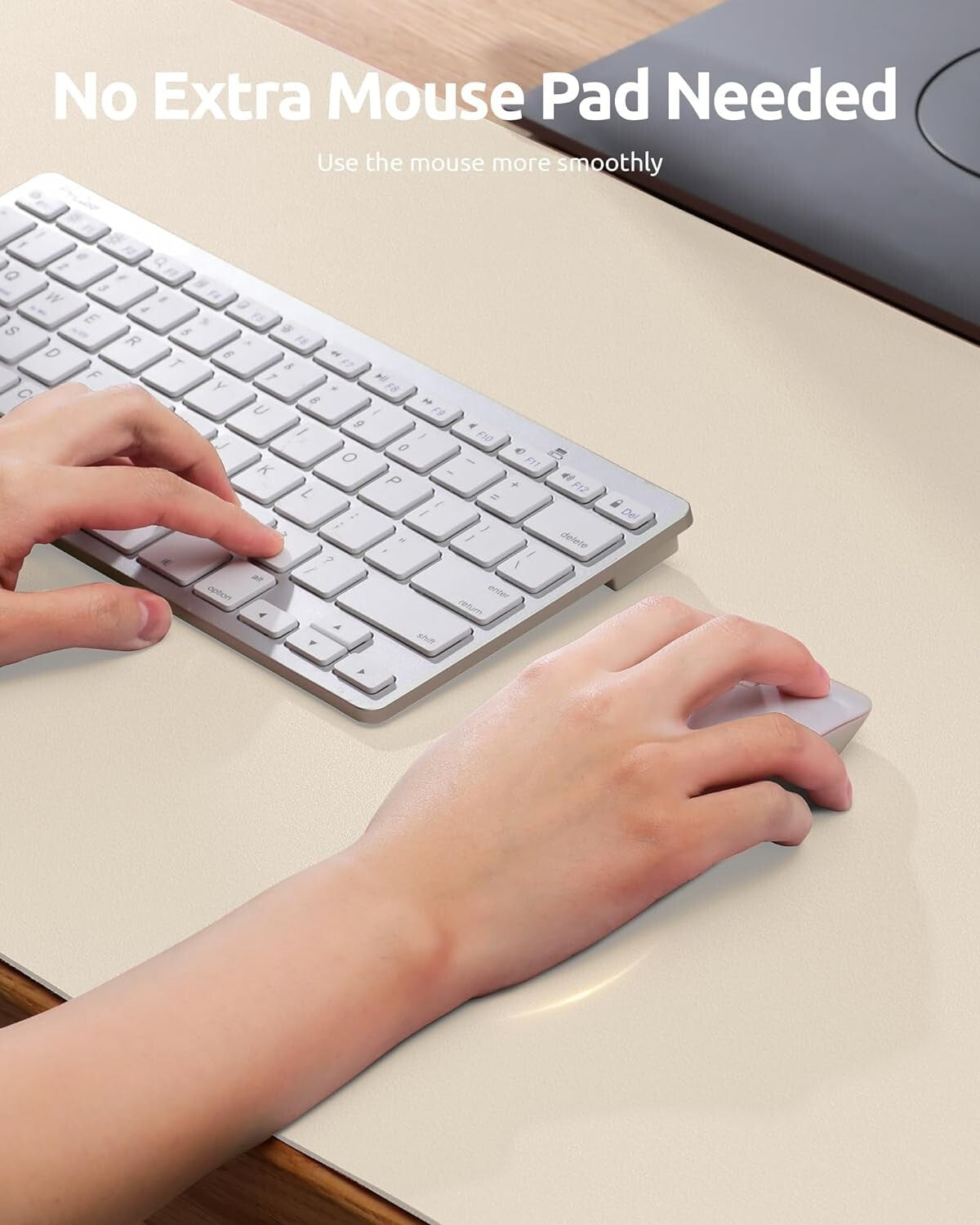 YSAGi PU Leather Desk Mat, Large Mouse Mat, Non-Slip Desk Pad Desk Protector Mat