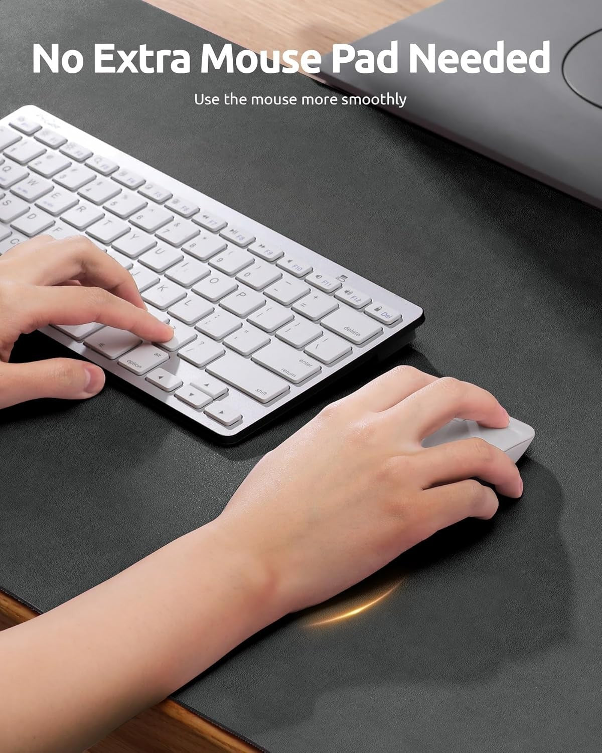 YSAGi PU Leather Desk Mat, Large Mouse Mat, Non-Slip Desk Pad Desk Protector Mat