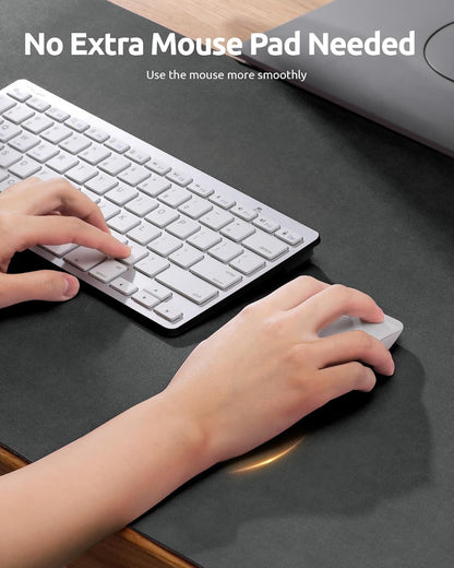 YSAGi PU Leather Desk Mat, Large Mouse Mat, Non-Slip Desk Pad Desk Protector Mat