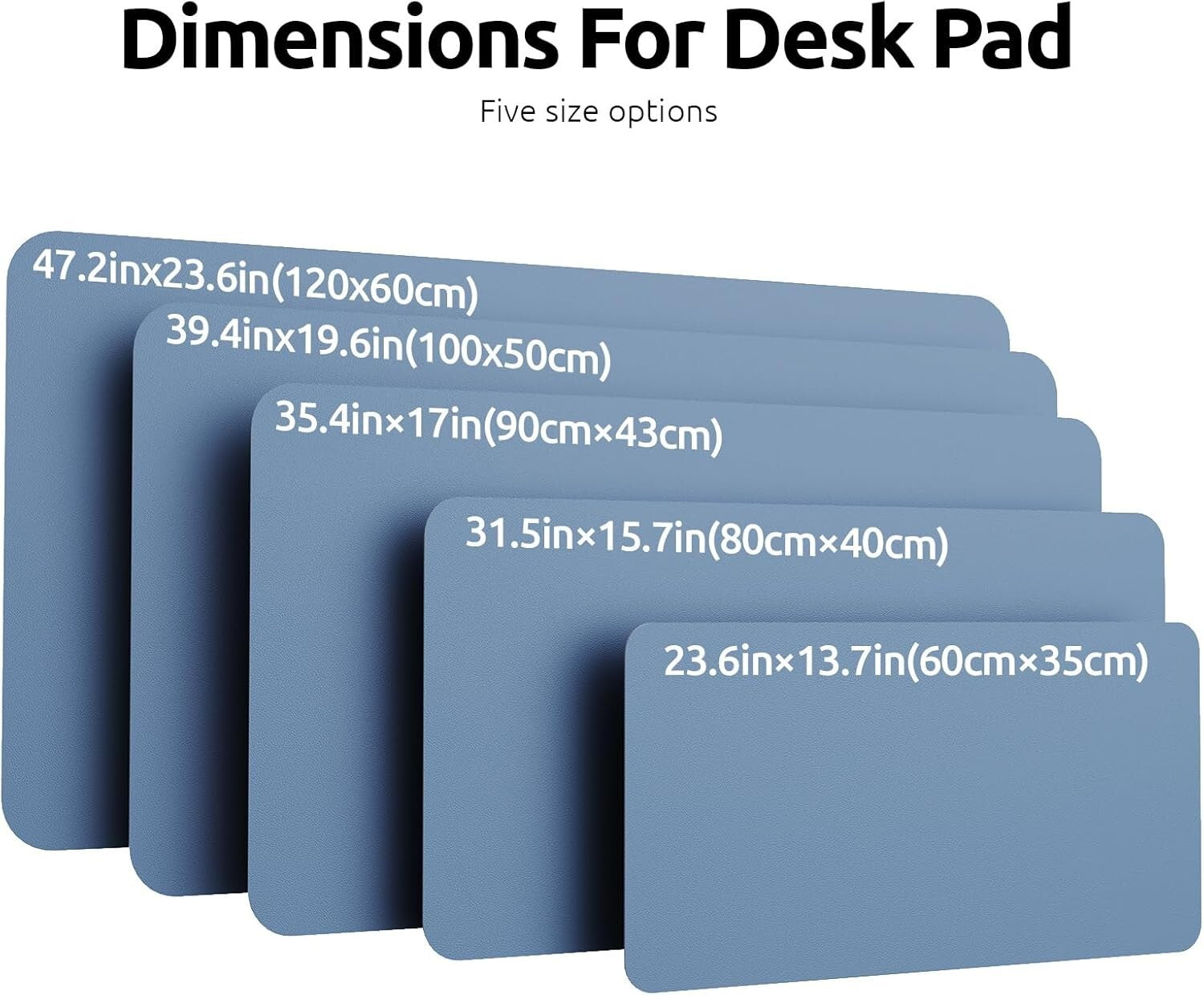 YSAGi PU Leather Desk Mat, Large Mouse Mat, Non-Slip Desk Pad Desk Protector Mat