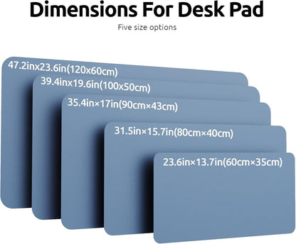 YSAGi PU Leather Desk Mat, Large Mouse Mat, Non-Slip Desk Pad Desk Protector Mat