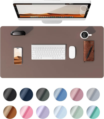 YSAGi PU Leather Desk Mat, Large Mouse Mat, Non-Slip Desk Pad Desk Protector Mat