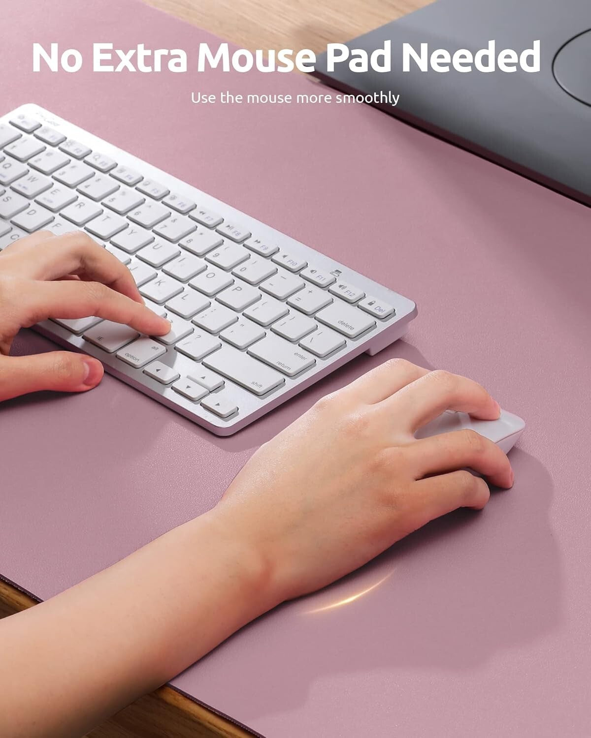 YSAGi PU Leather Desk Mat, Large Mouse Mat, Non-Slip Desk Pad Desk Protector Mat