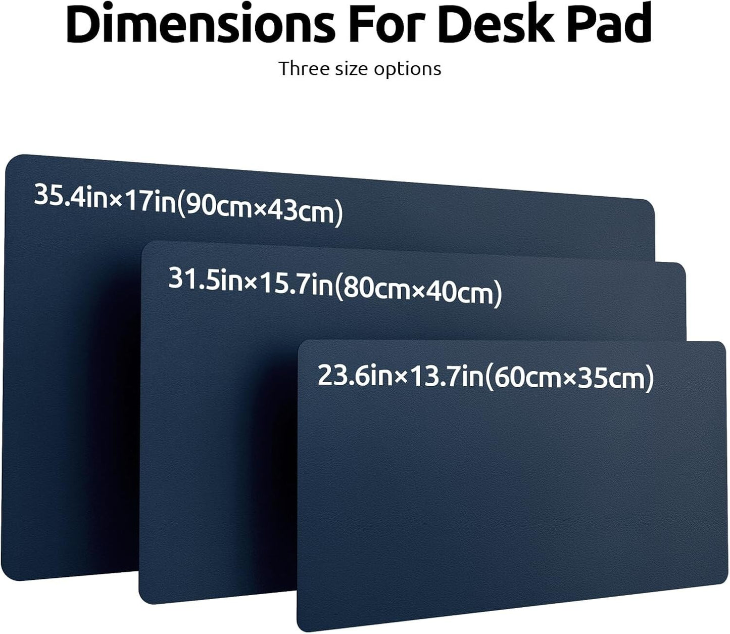 YSAGi PU Leather Desk Mat, Large Mouse Mat, Non-Slip Desk Pad Desk Protector Mat