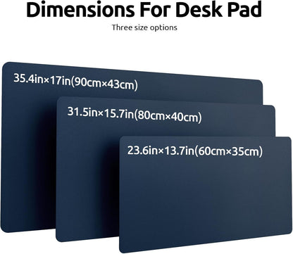YSAGi PU Leather Desk Mat, Large Mouse Mat, Non-Slip Desk Pad Desk Protector Mat