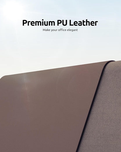 YSAGi PU Leather Desk Mat, Large Mouse Mat, Non-Slip Desk Pad Desk Protector Mat
