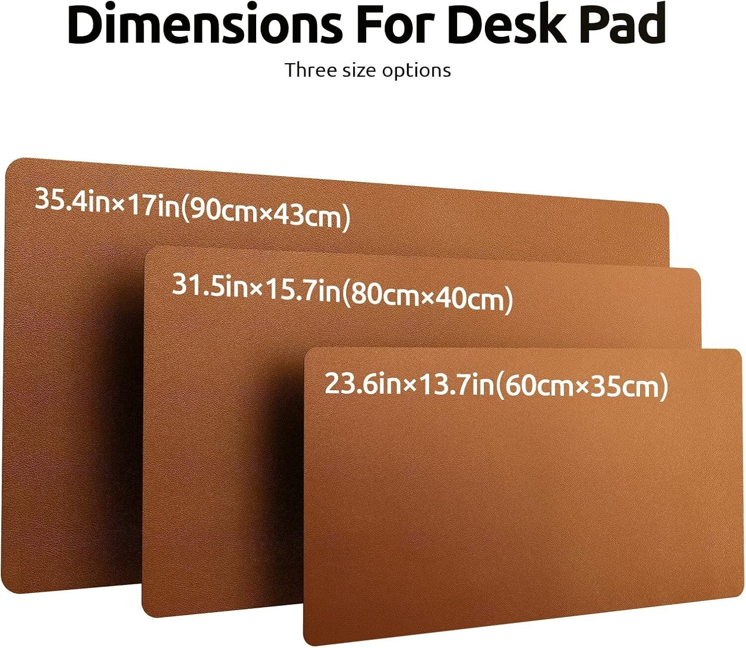 YSAGi PU Leather Desk Mat, Large Mouse Mat, Non-Slip Desk Pad Desk Protector Mat