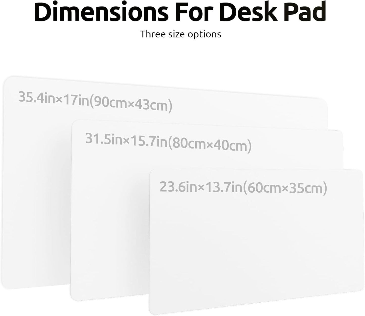 YSAGi PU Leather Desk Mat, Large Mouse Mat, Non-Slip Desk Pad Desk Protector Mat
