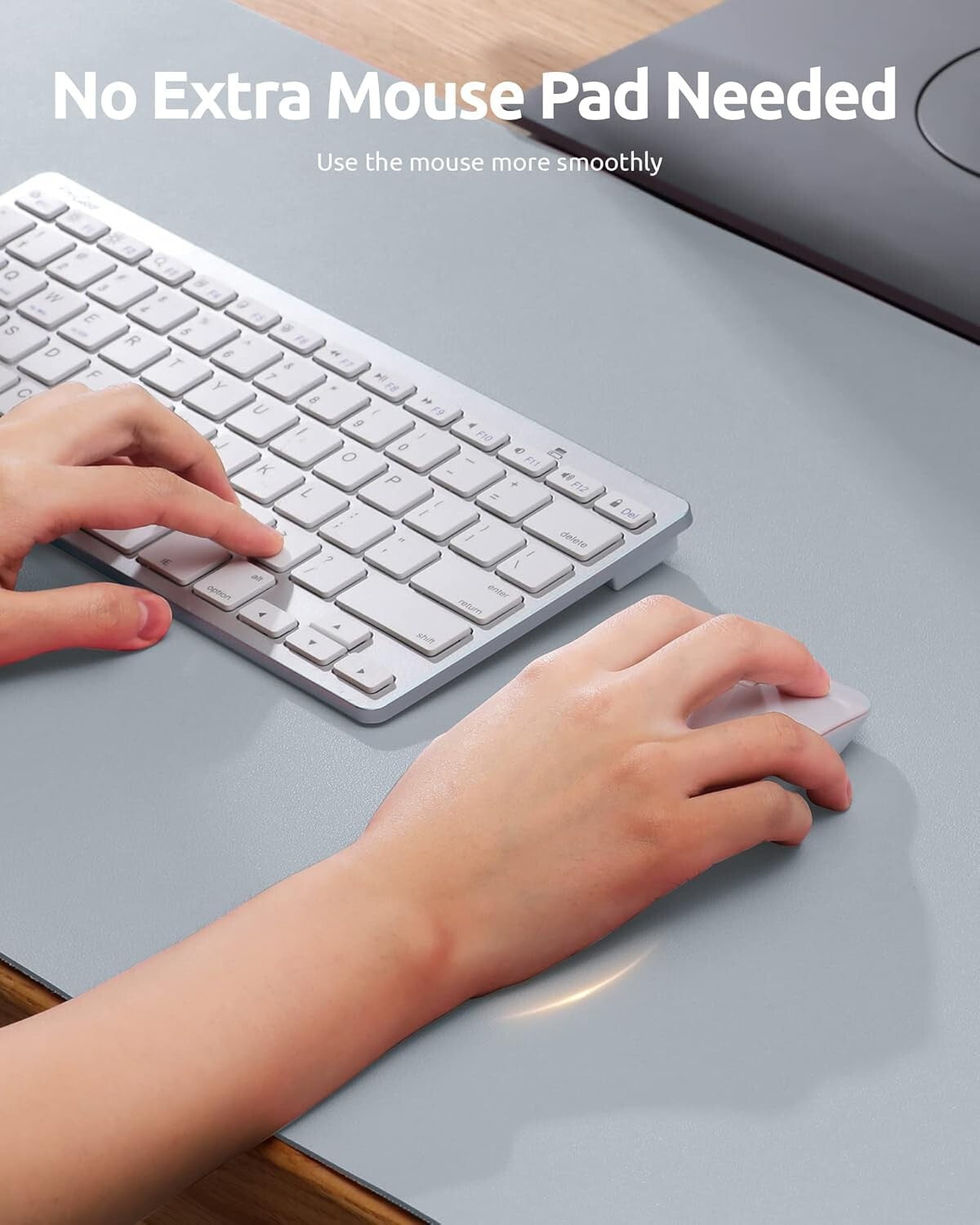 YSAGi PU Leather Desk Mat, Large Mouse Mat, Non-Slip Desk Pad Desk Protector Mat