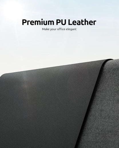 YSAGi PU Leather Desk Mat, Large Mouse Mat, Non-Slip Desk Pad Desk Protector Mat