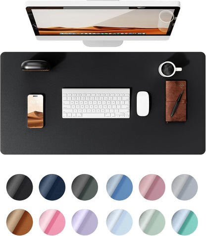 YSAGi PU Leather Desk Mat, Large Mouse Mat, Non-Slip Desk Pad Desk Protector Mat