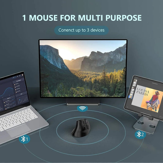 Seenda Ergonomic Mouse Wireless, Rechargeable Vertical Mouse